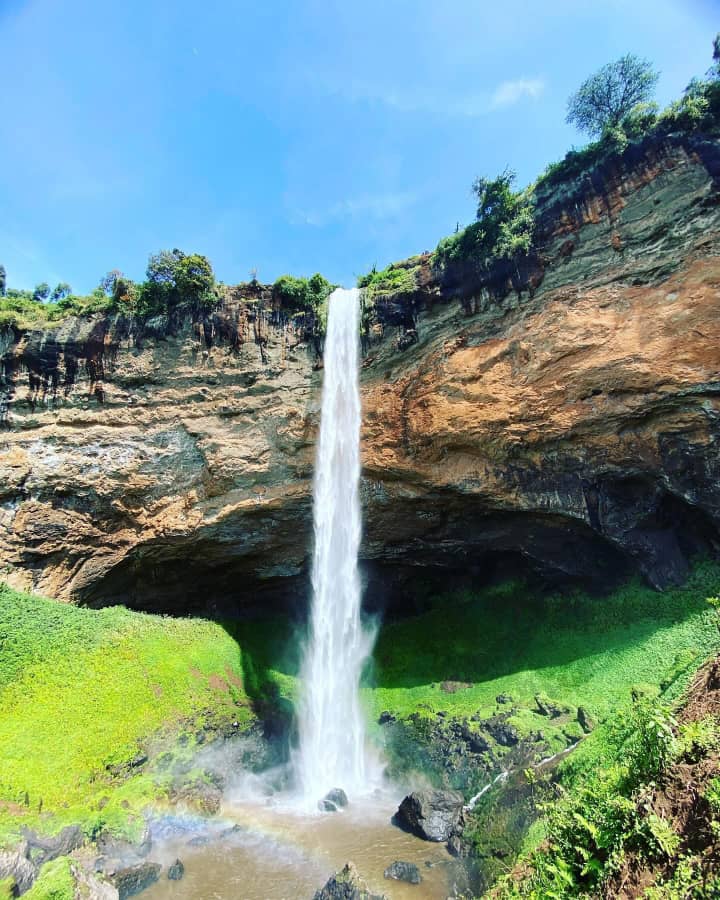 Waterfall close-up at Sipi Falls