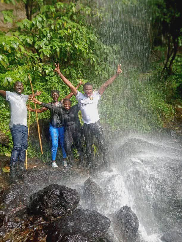 Water splashing at Sipi Falls