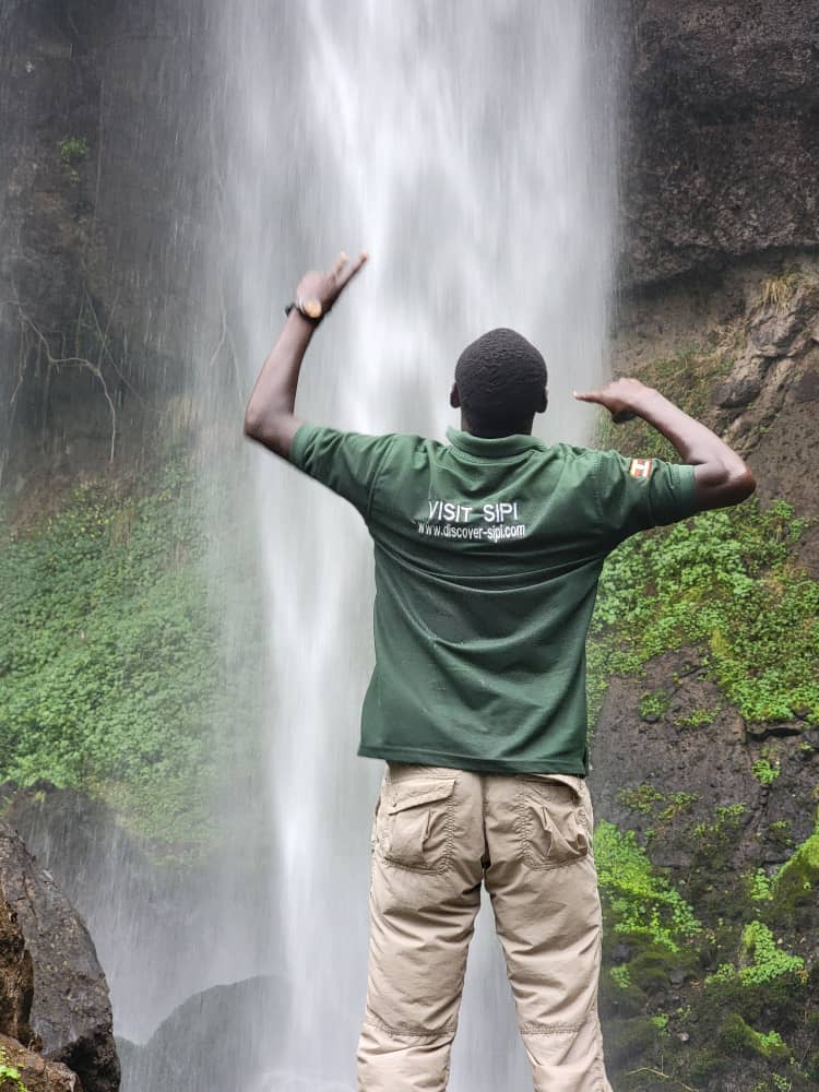 Sabiny guide leading a tour at Sipi Falls
